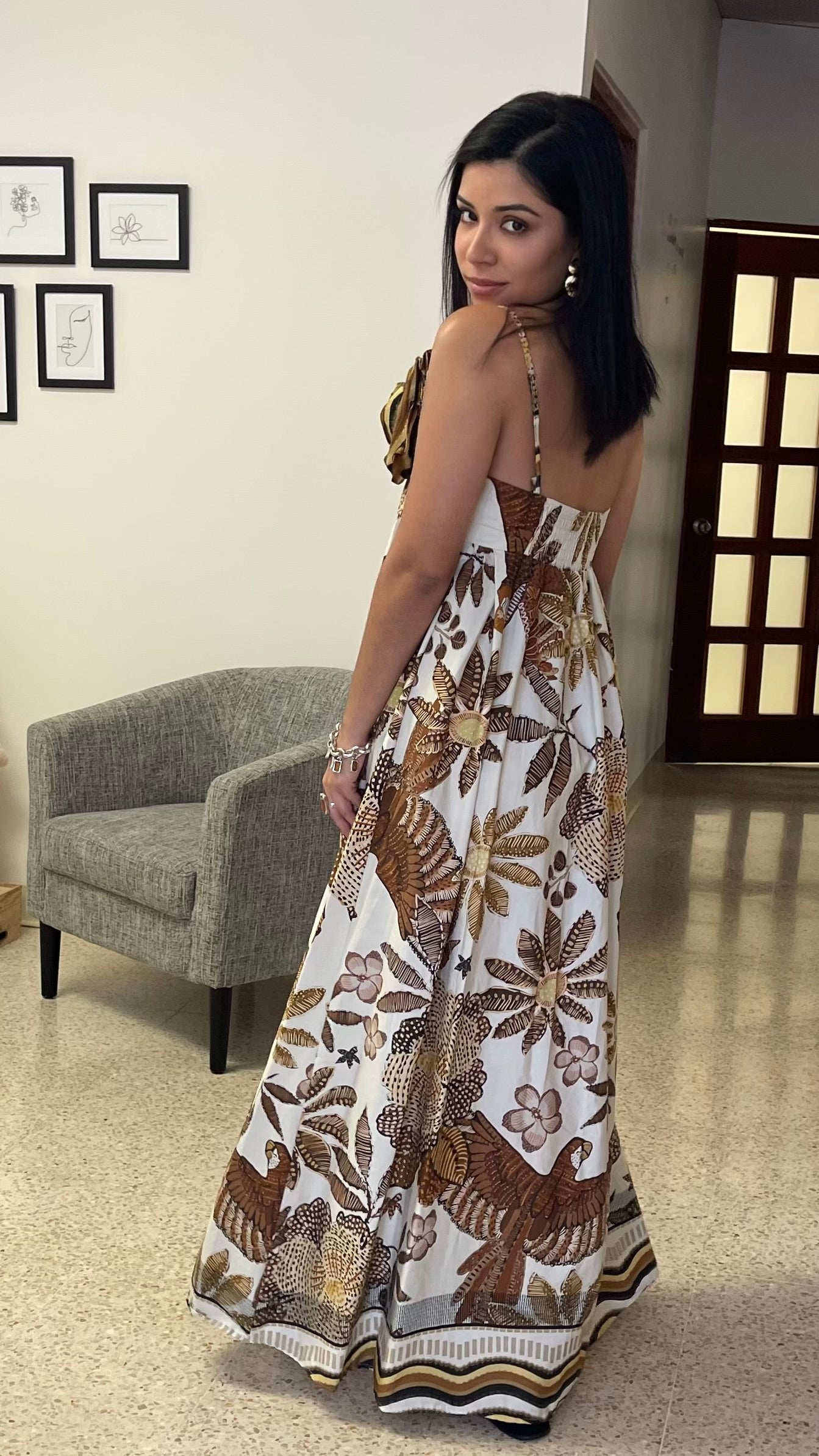 Italian dress with flower