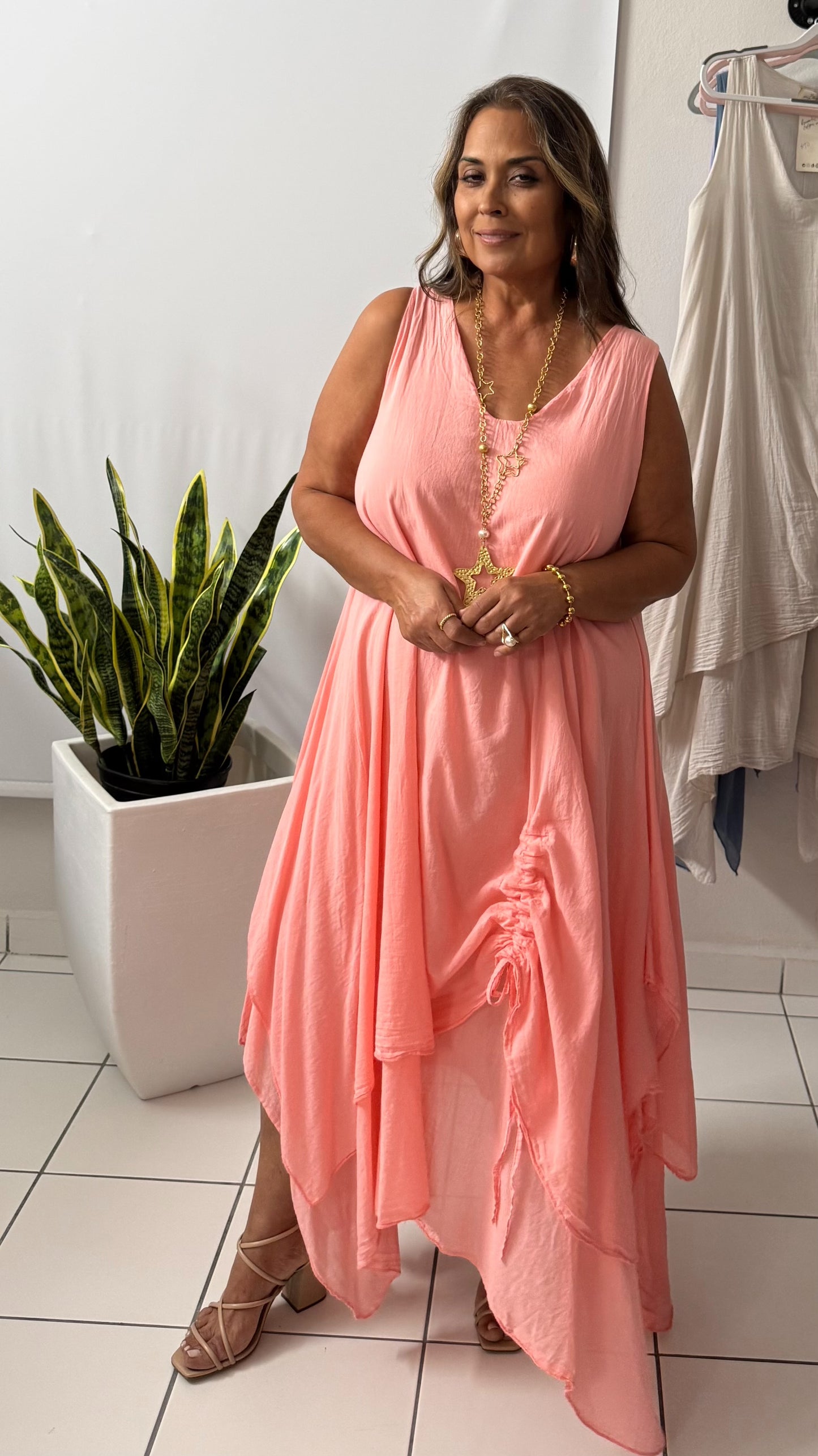 Romantic Cotton Midi Dress