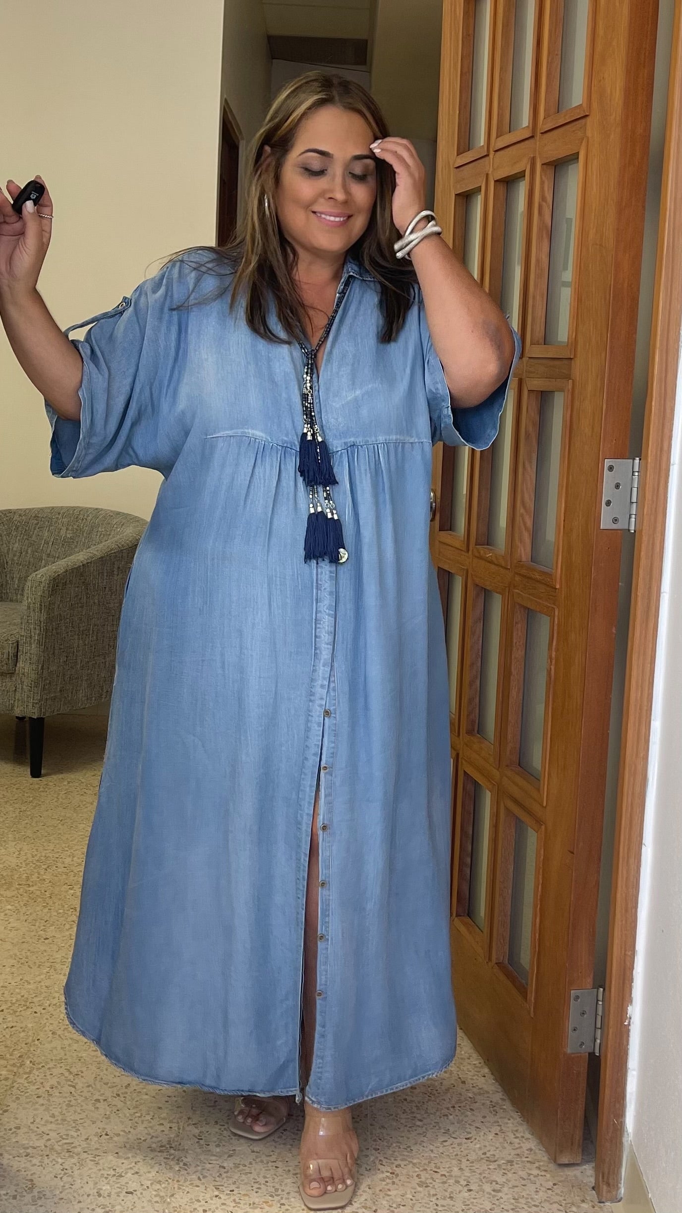 Soft Denim Maxi Dress
