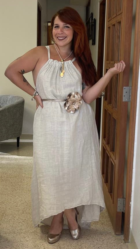 Hi low Linen Dress, by Italy
