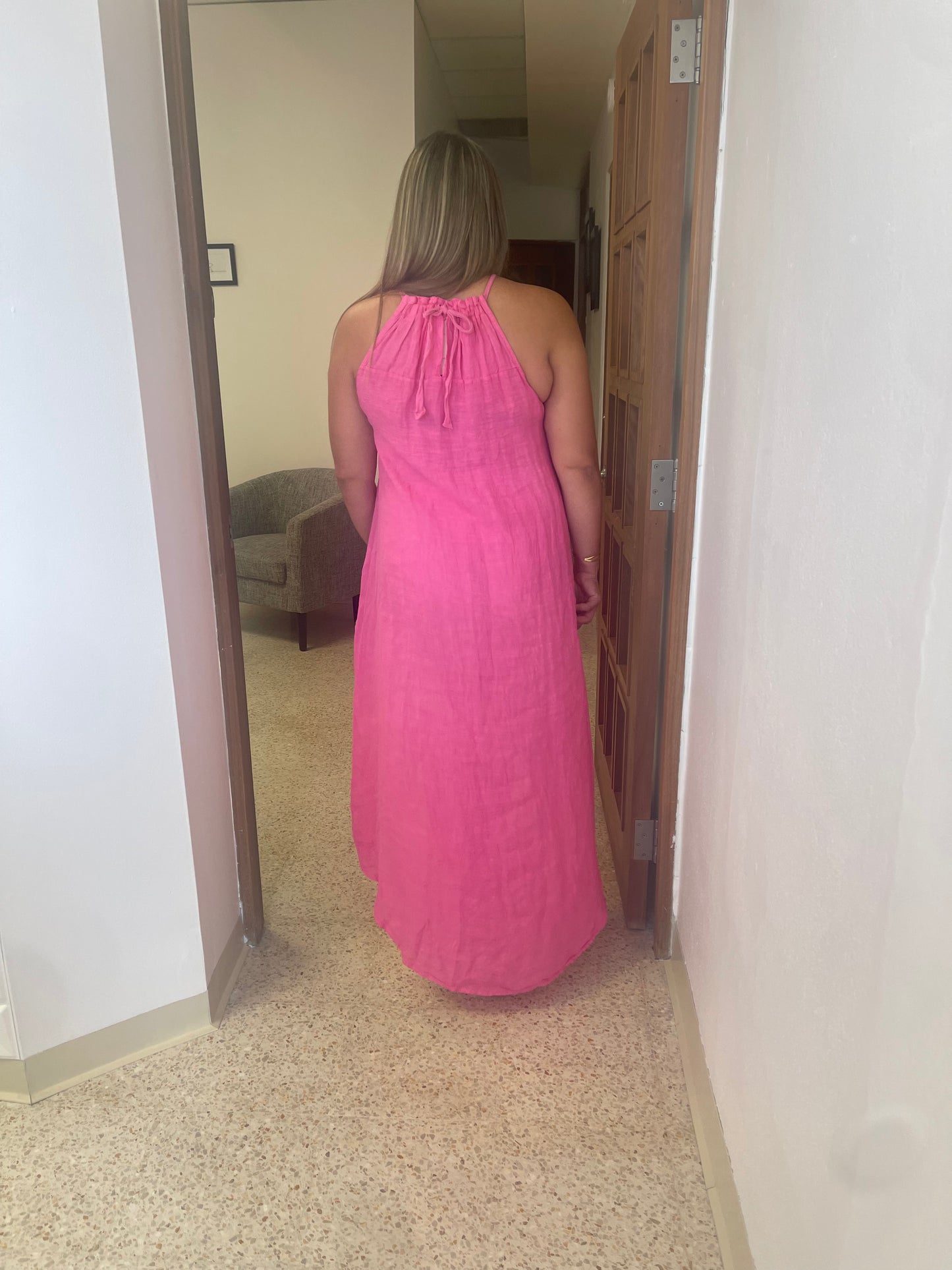 Hi low Linen Dress, by Italy