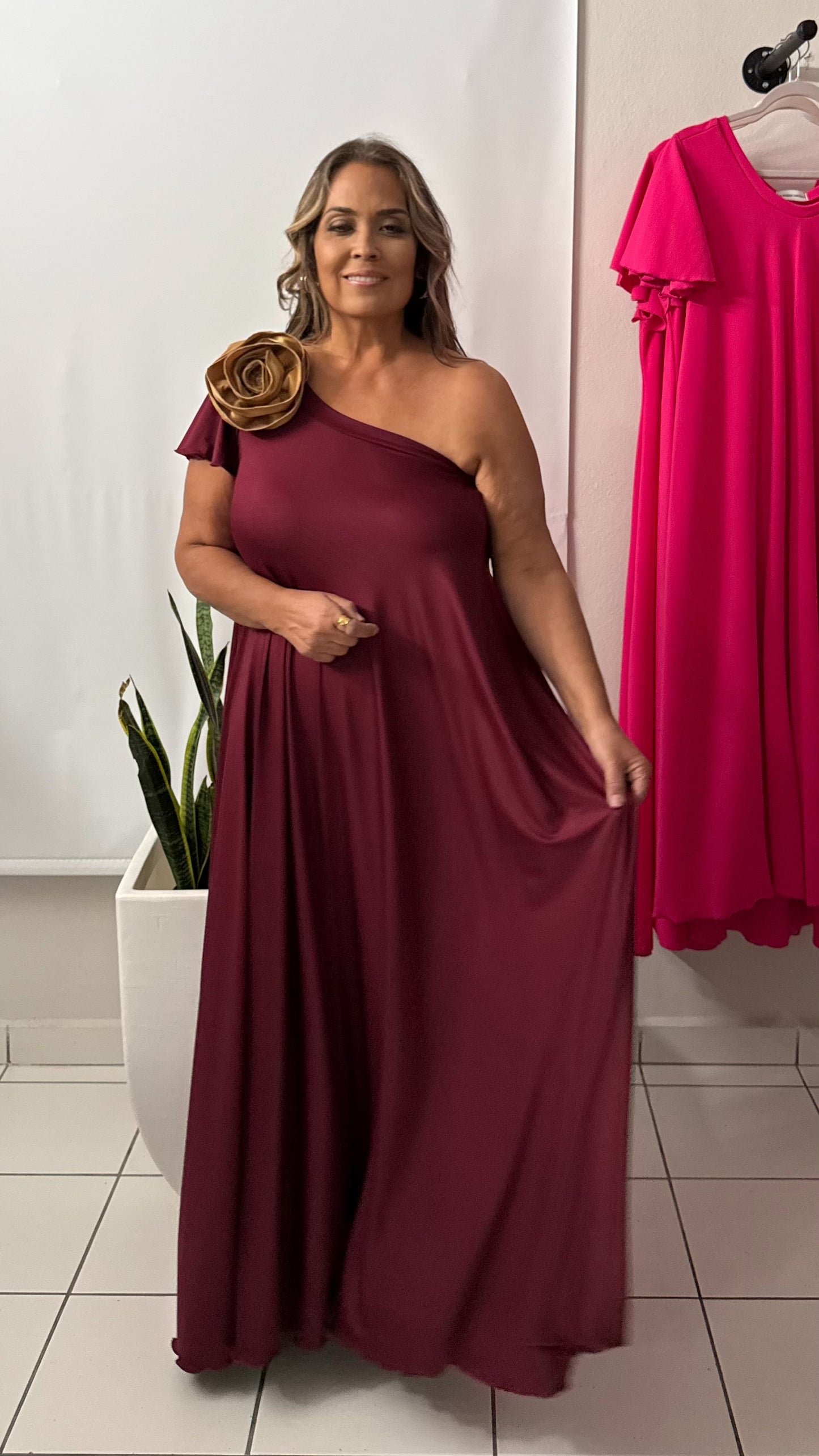 Burgandy Maxi Dress, by Claudia Orozco