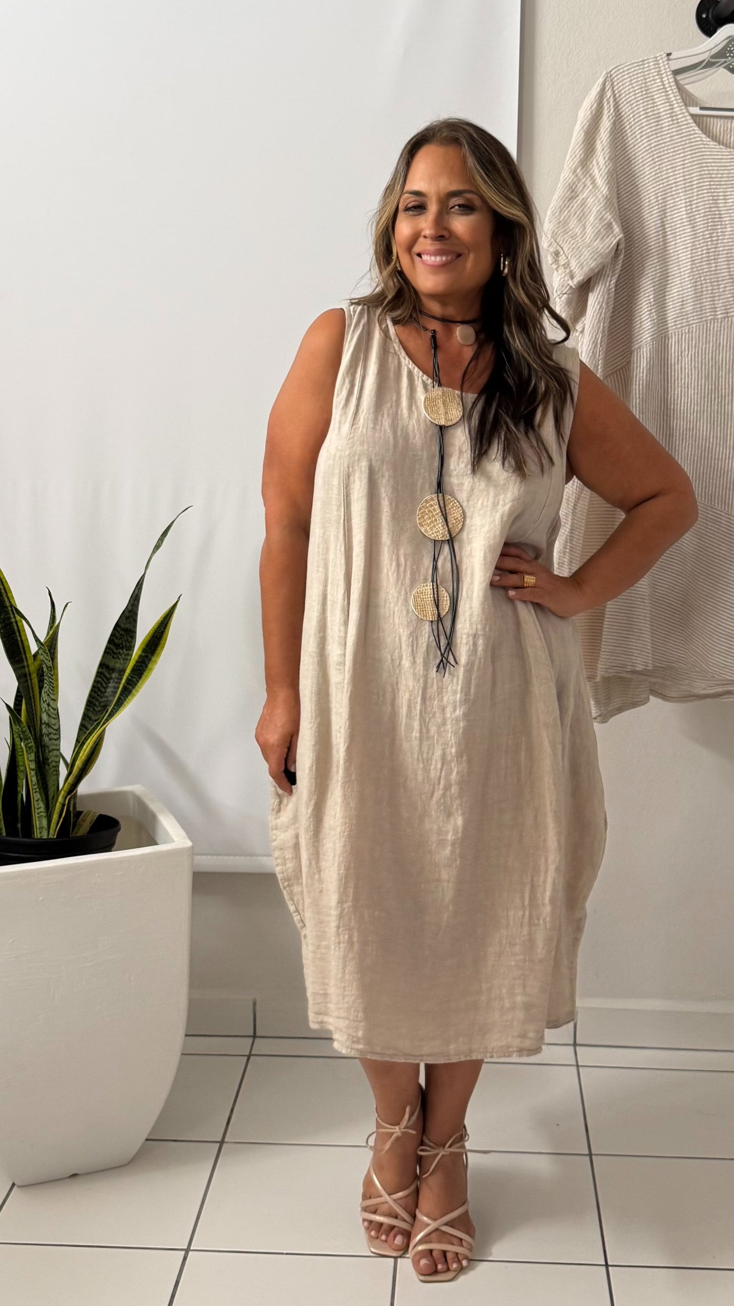 Fresh and comfy linen dress
