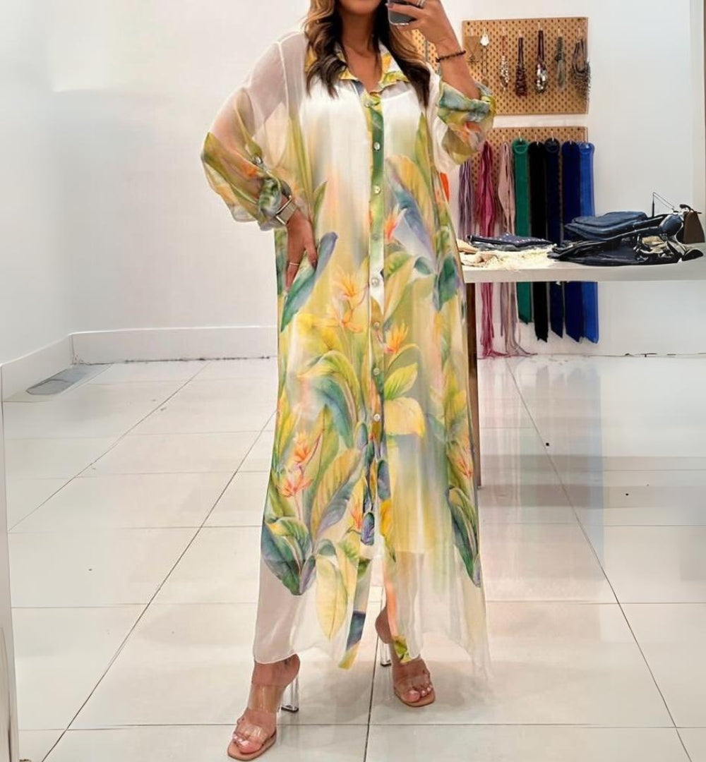 Tropical Breeze Silk Dress