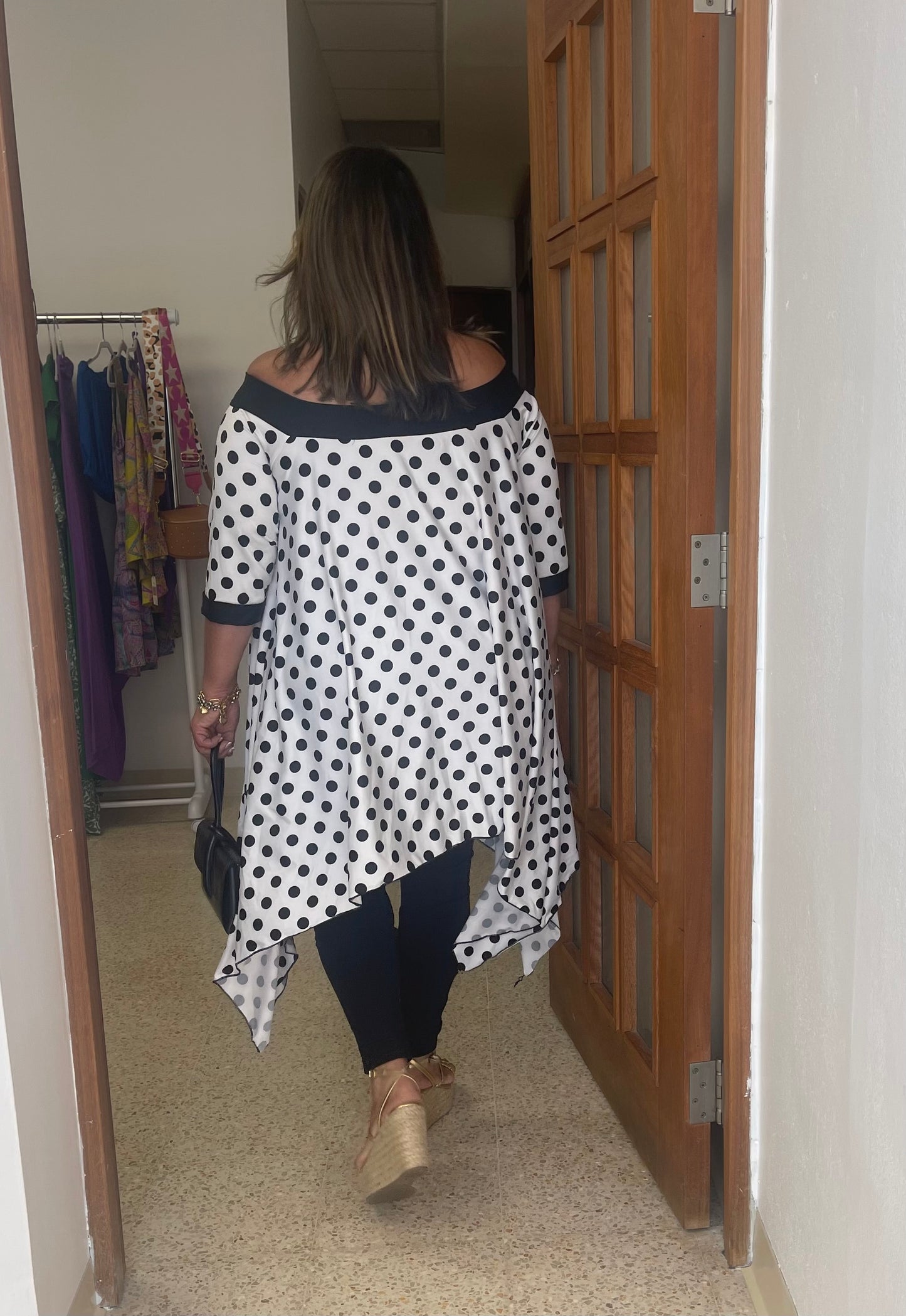 Polka Dots Asimetric Tunic