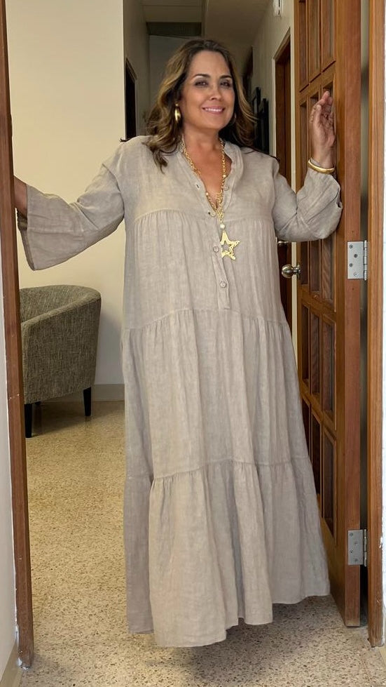 Lino Maxi Dress