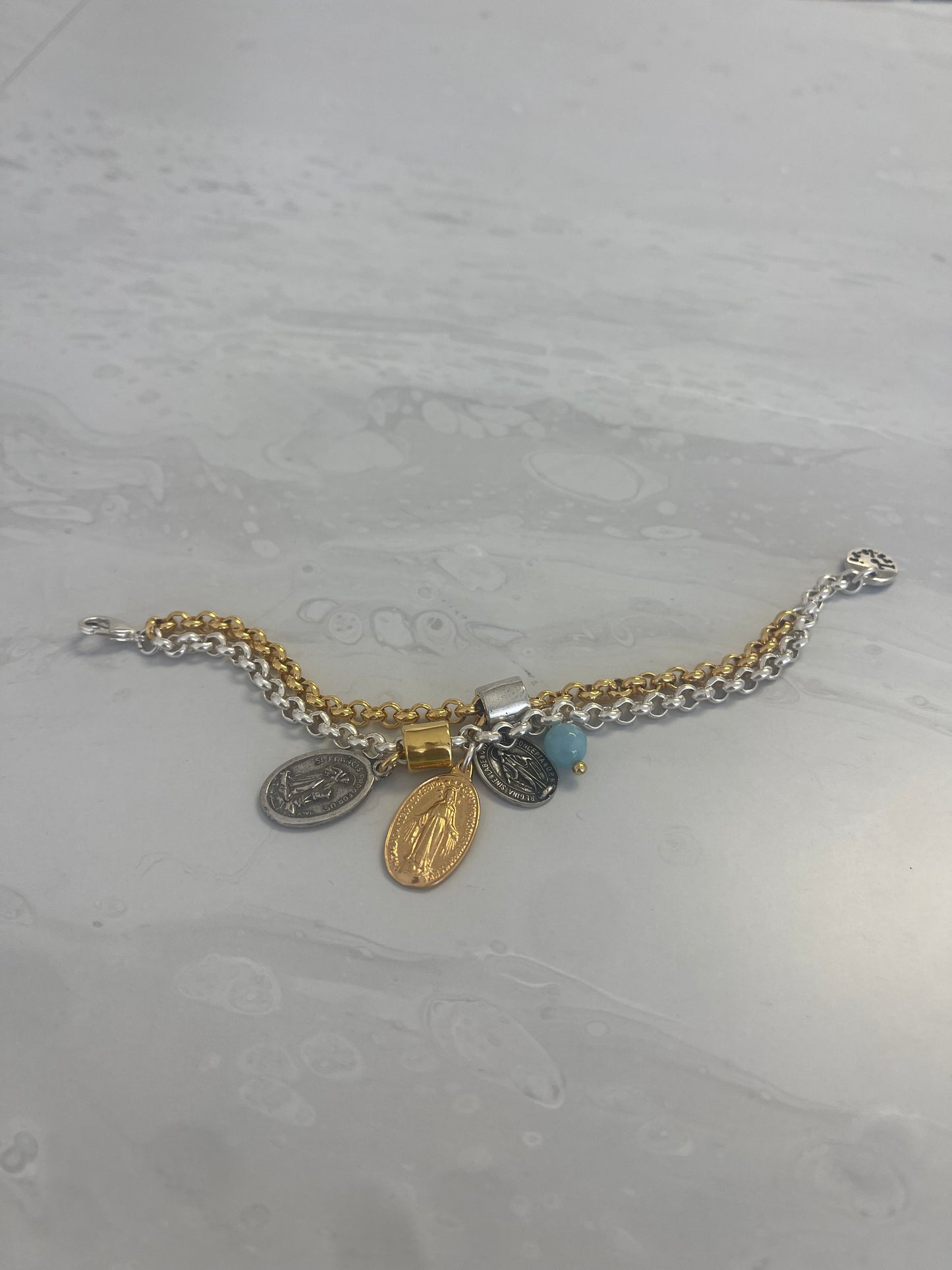 Virgin medals bracelet, by Tralará