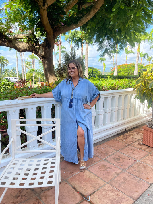 Soft Denim Maxi Dress