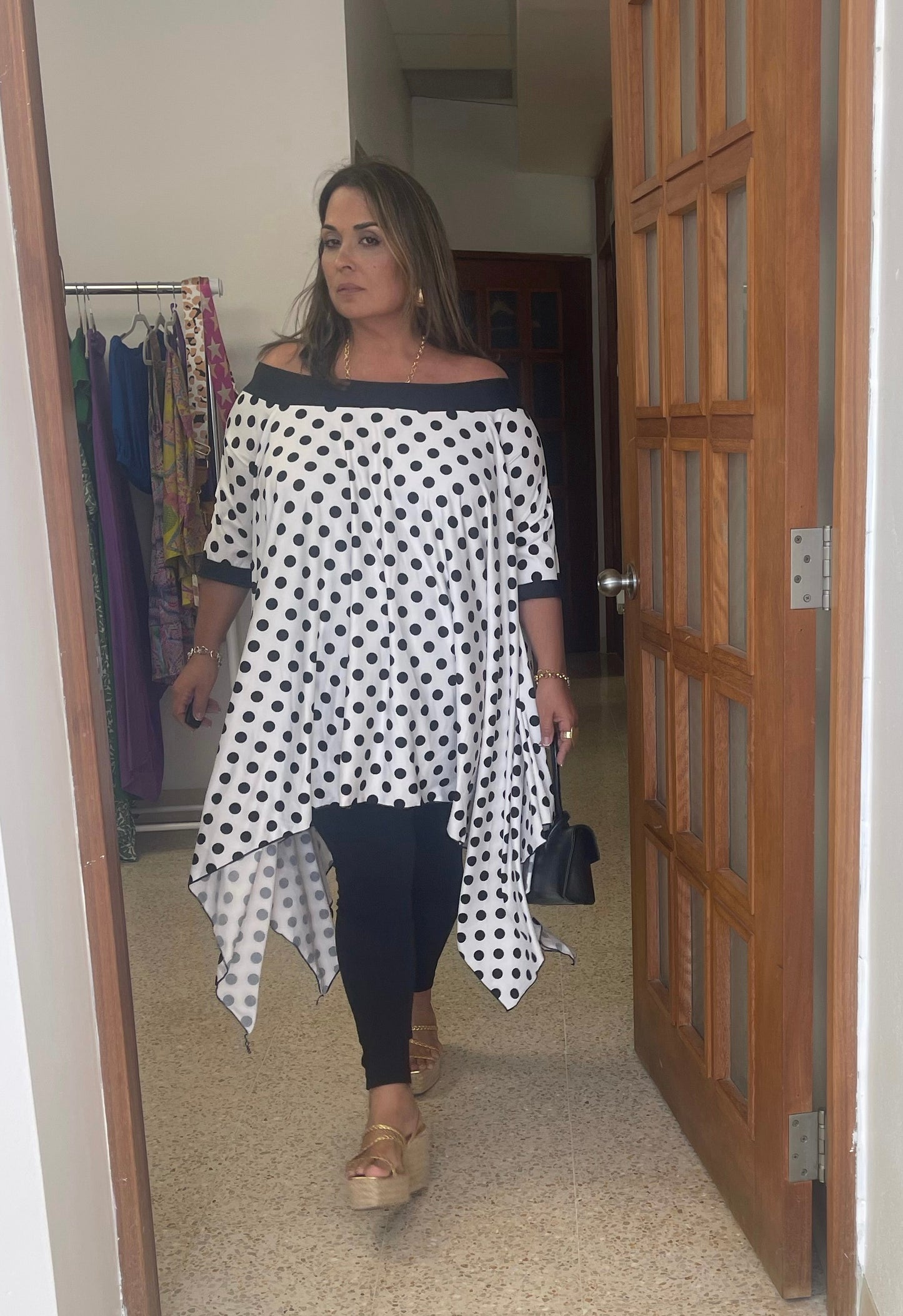 Polka Dots Asimetric Tunic