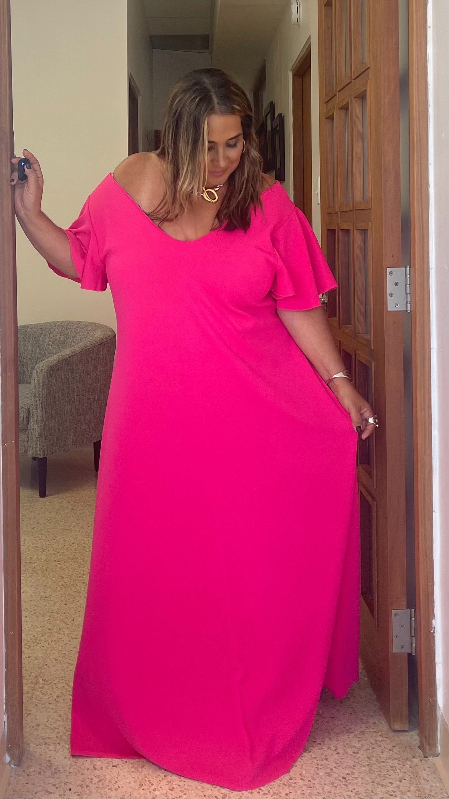 Pink Maxi Dress, by Claudia Orozco