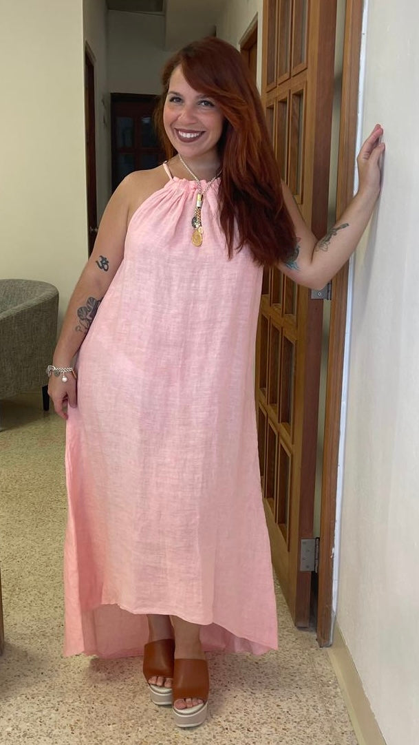 Hi low Linen Dress, by Italy