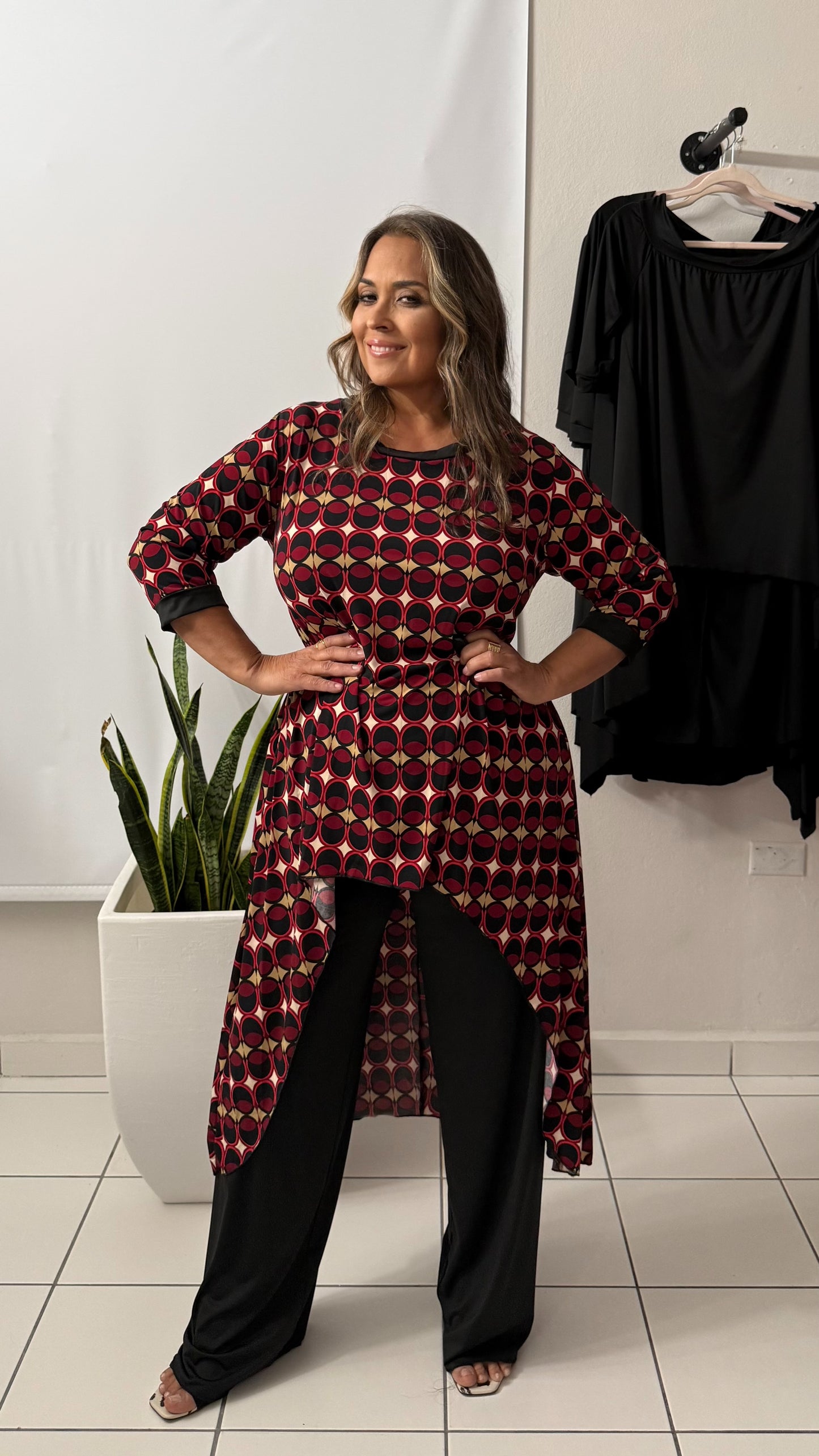 Printed Hi Low Palazzo Set