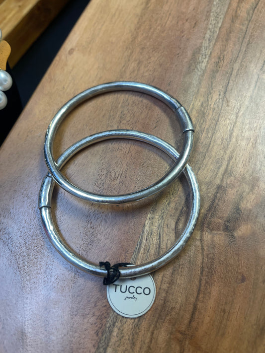 Tucco round Bangle silver