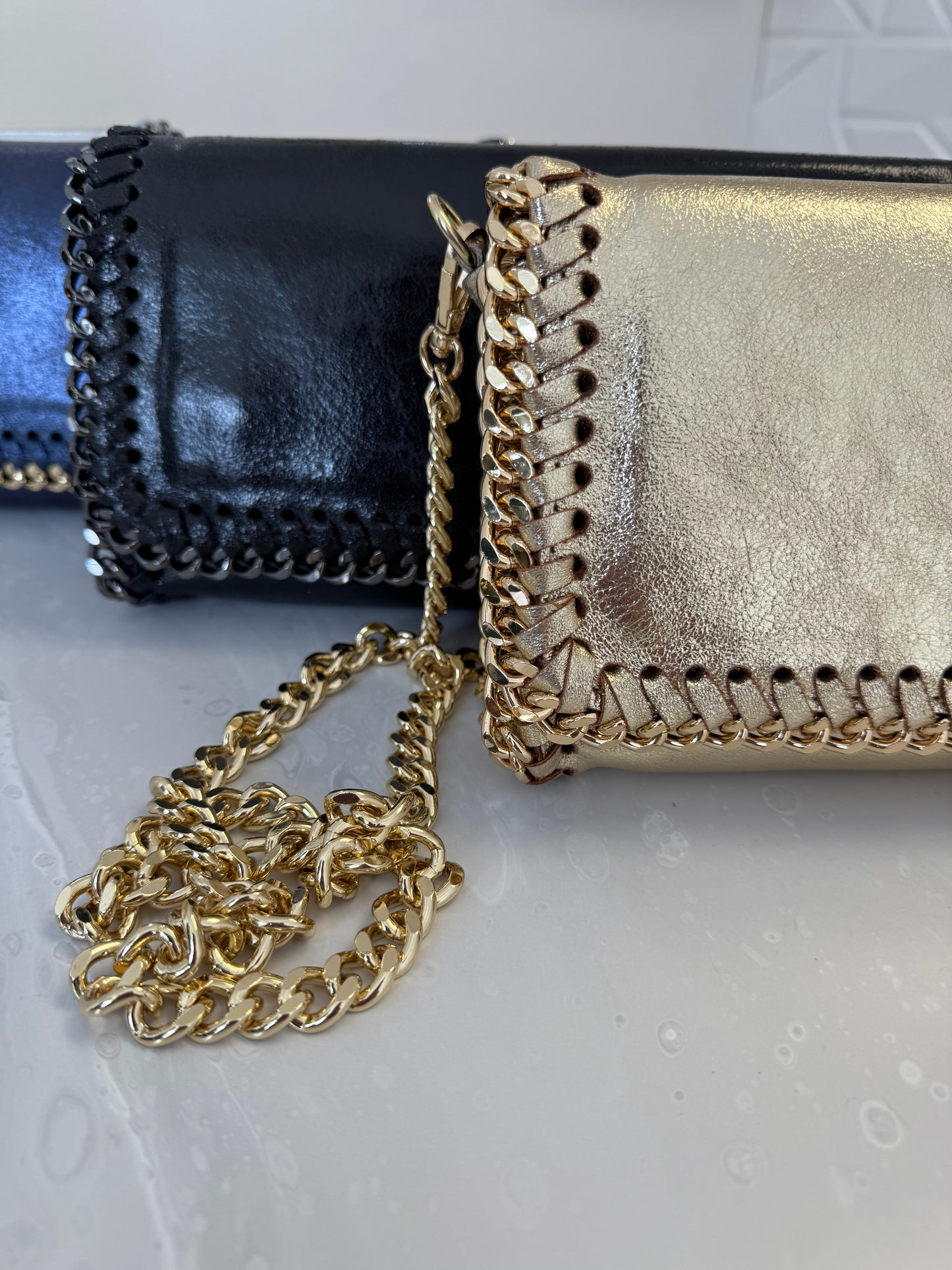 Italian Leather Bag with chain