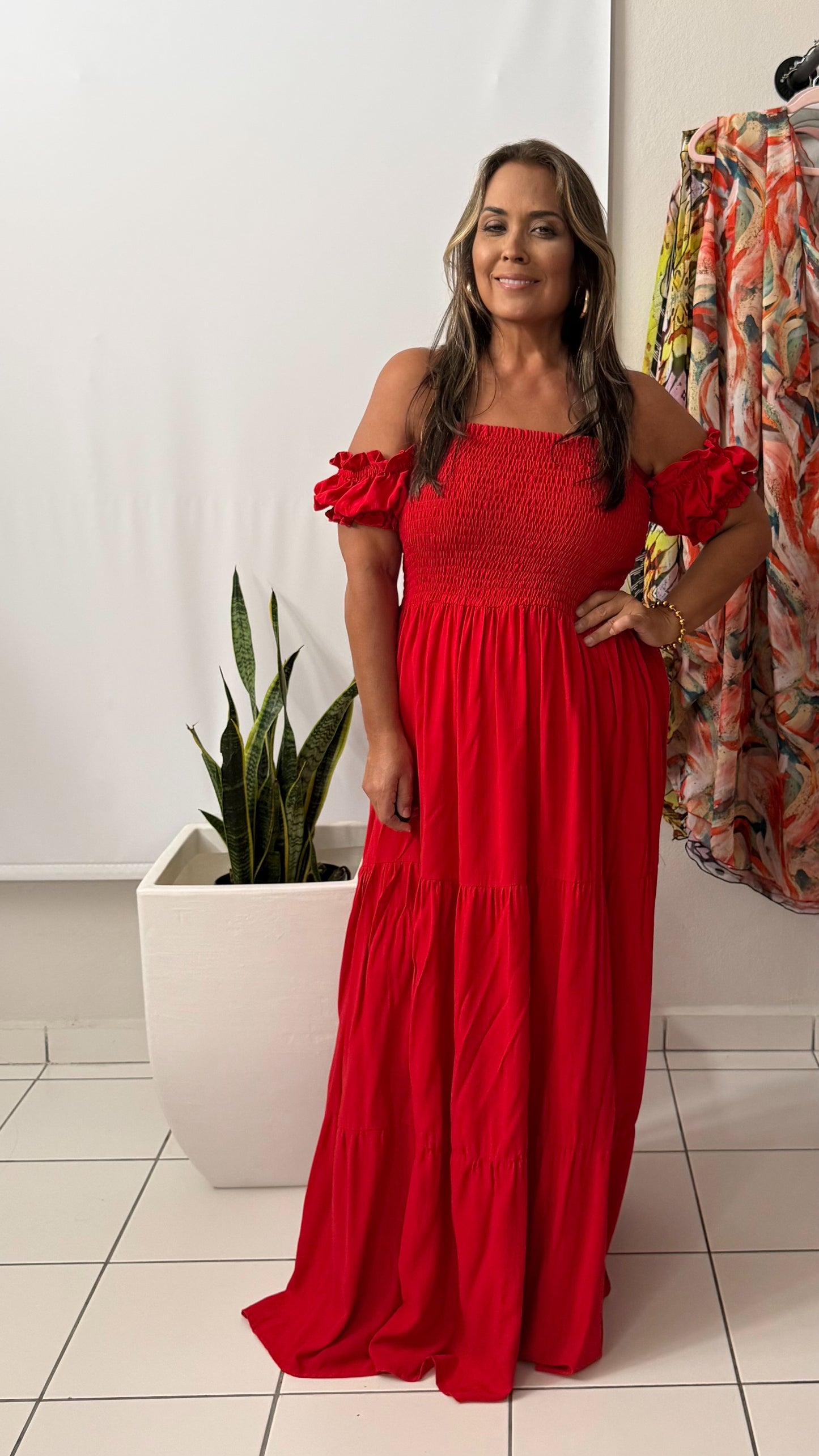 Daring Red Maxi Dress