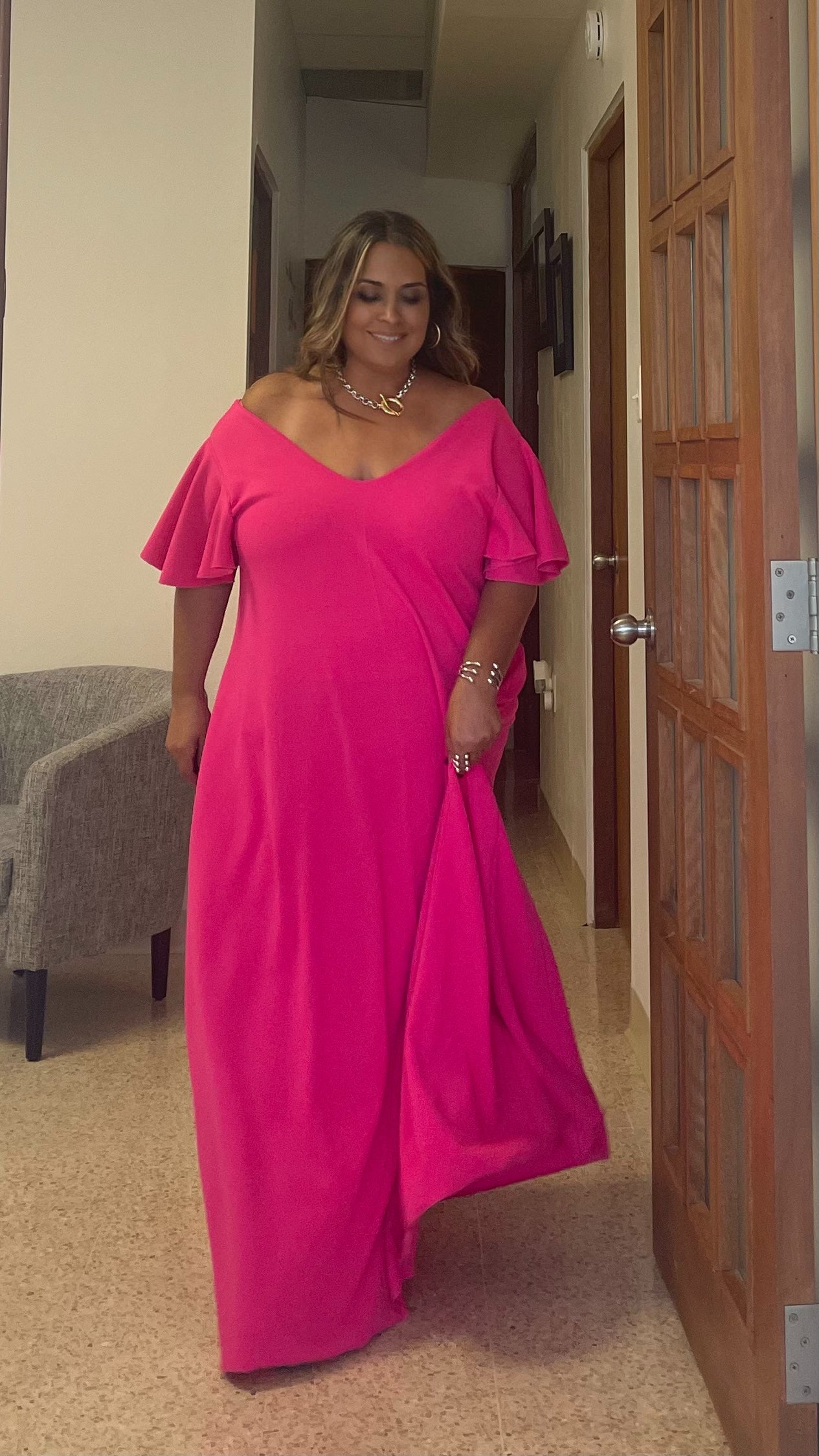 Pink Maxi Dress, by Claudia Orozco
