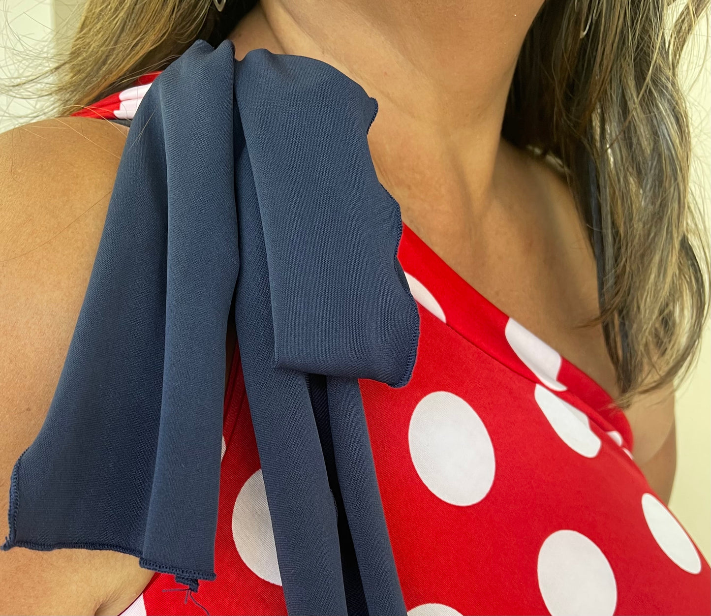 Asimetric Polka Dots Dress