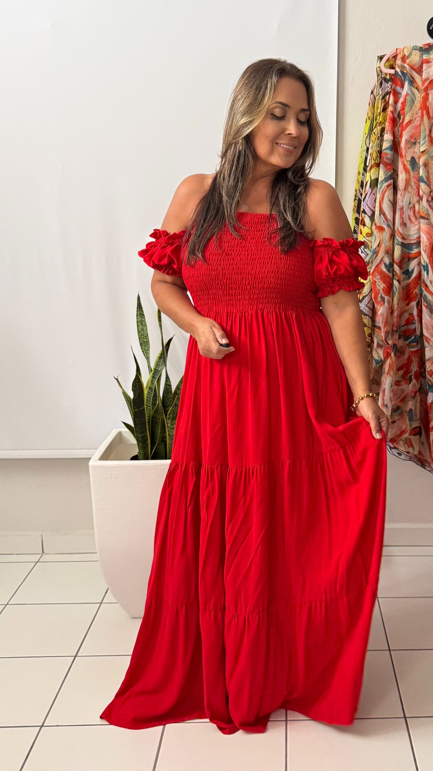 Daring Red Maxi Dress