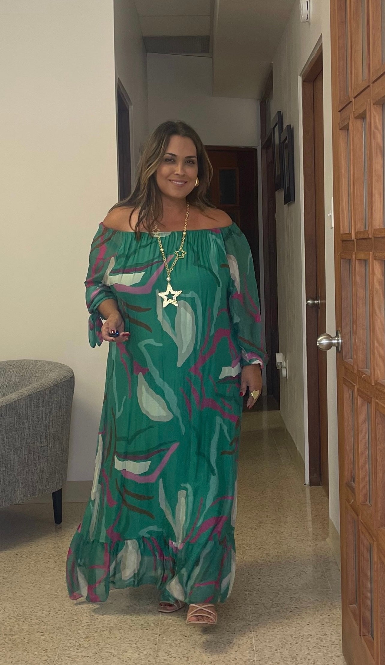 Zahira Silk Maxi Dress