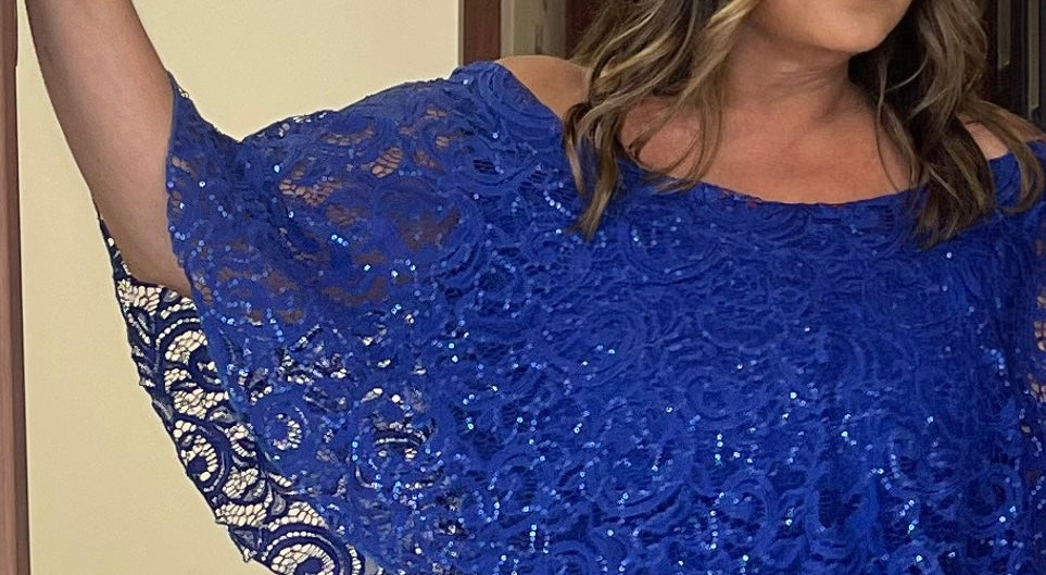 Glam Ruffles Sequin Maxi Dress