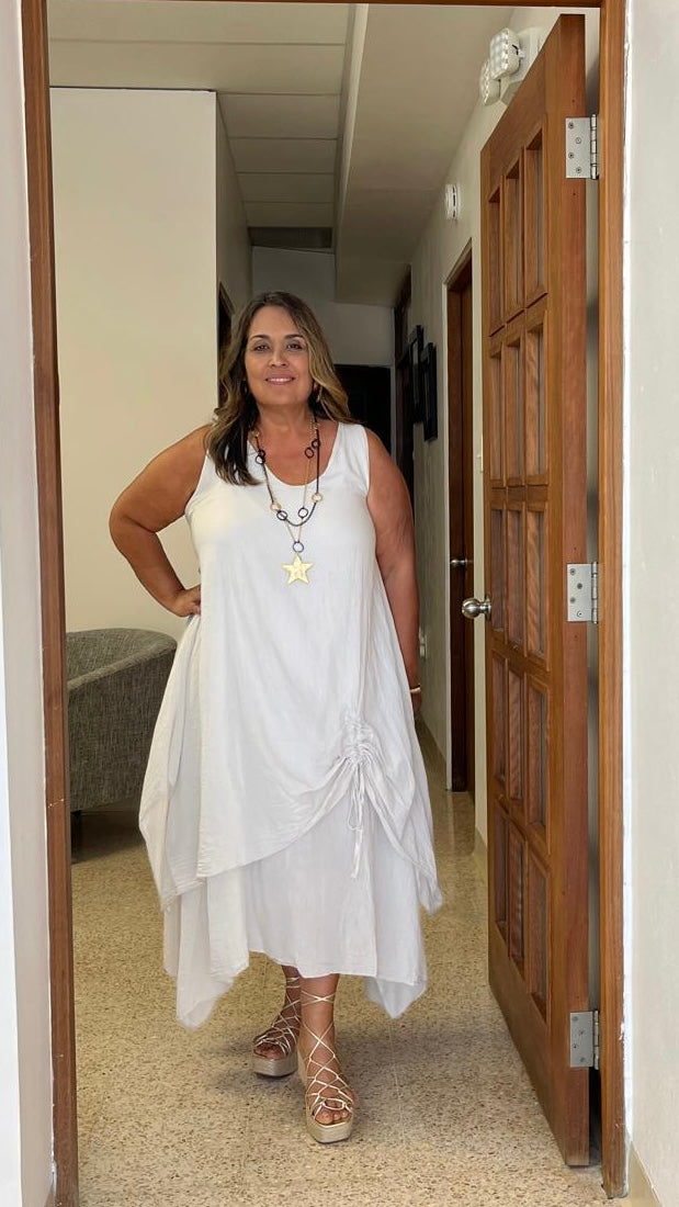 Romantic Cotton Midi Dress
