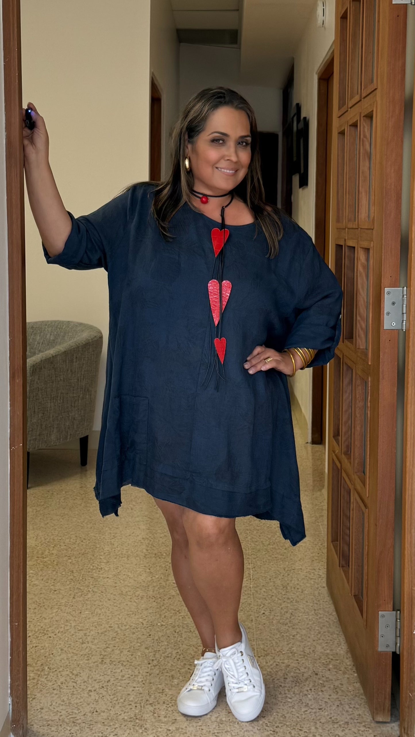 Deep blue mini dress