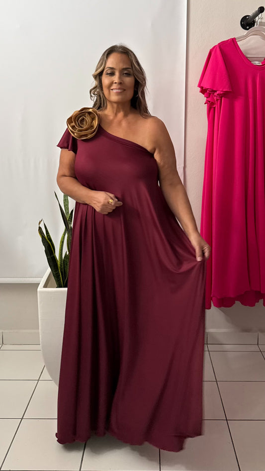 Burgandy Maxi Dress, by Claudia Orozco