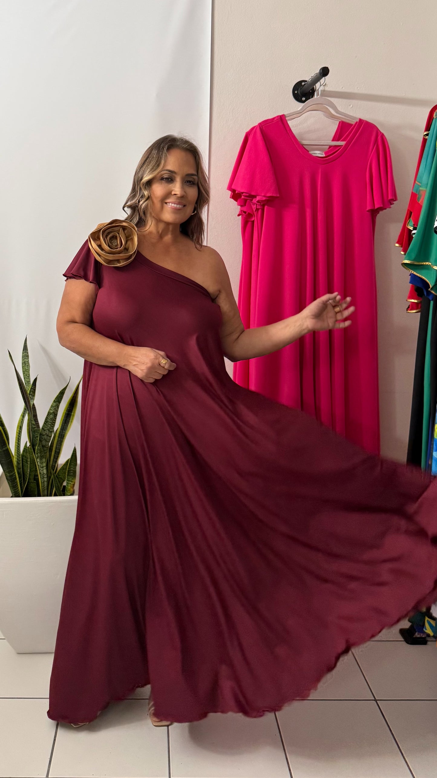 Burgandy Maxi Dress, by Claudia Orozco