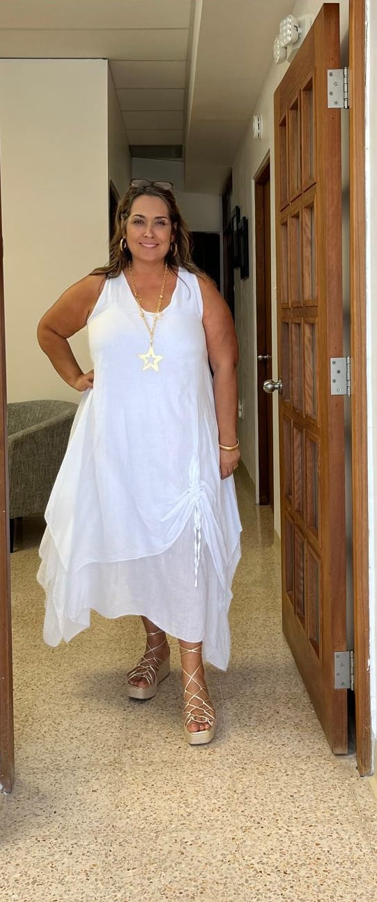 Romantic Cotton Midi Dress