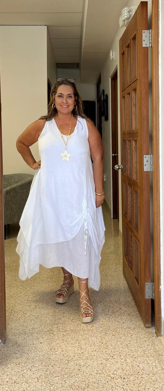 Romantic Cotton Midi Dress