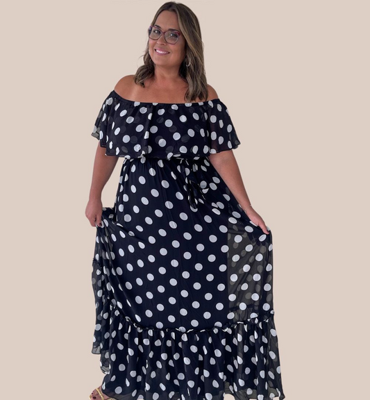 Polka Dot Maxi Dress