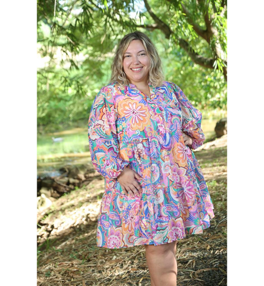 Fun Flowers Mini Dress
