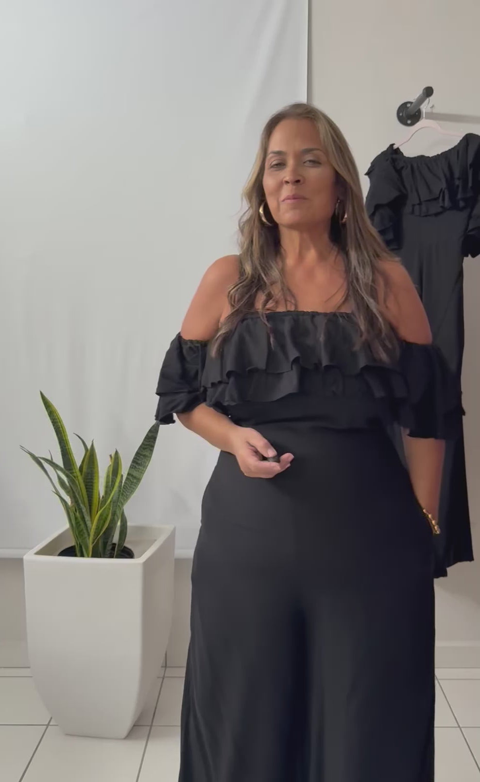 Black Ruffles Jumpsuit – Cautiva Boutique