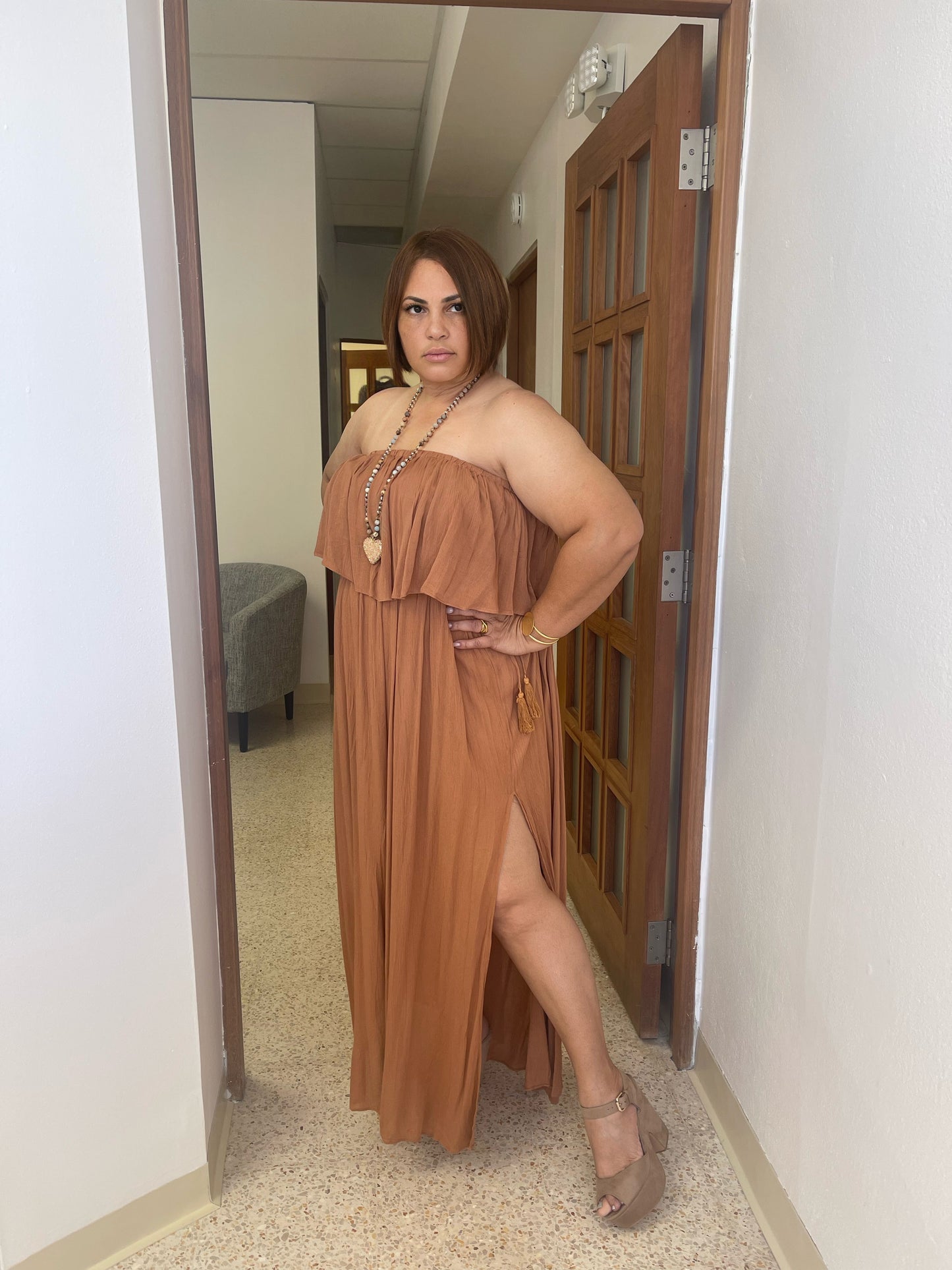 Sherry Strapless Maxi Dress